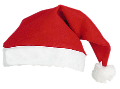 Новогодняя шапка Деда Мороза, красная, 40 х 28 см.