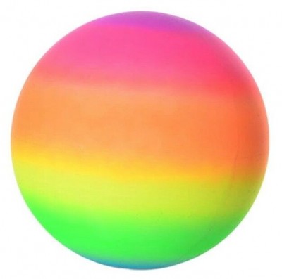 Резиновый мяч "Цветная радуга" 22 см.