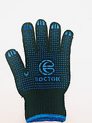 Перчатки "Восток" с ПВХ, черные, 23 см.