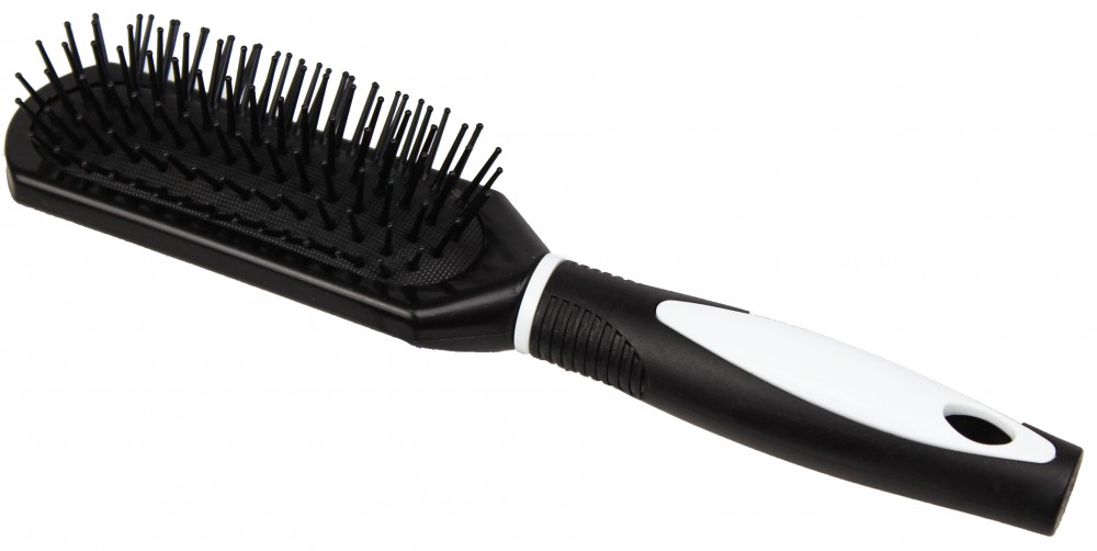 Расческа массажная для волос с черной ручкой, 24 см.