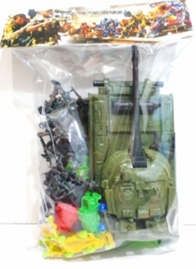 Игрушка пластмассовая игрушка "Танк солдат  набор"