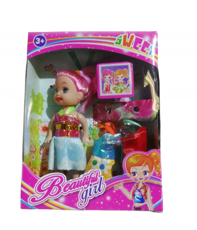 Кукла для девочек в коробке, 14 см.