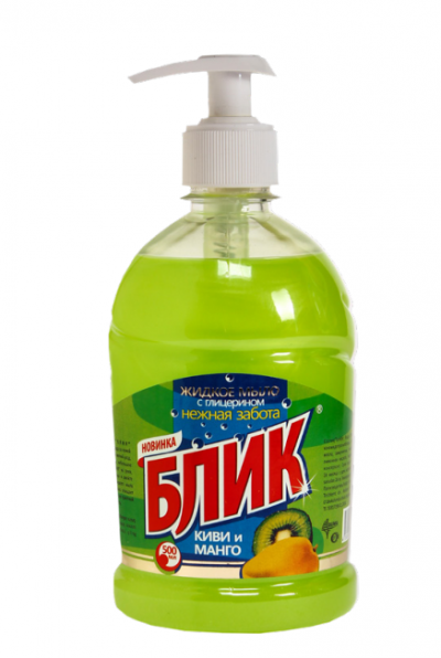 Жидкое мыло БЛИК-500 ГР киви+манго/15/