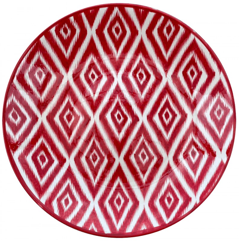Тарелка "Красный атлас" керамика, 17 см.