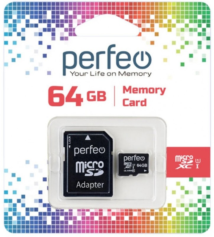 Карта памяти Perfeo microSDXC 64GB
