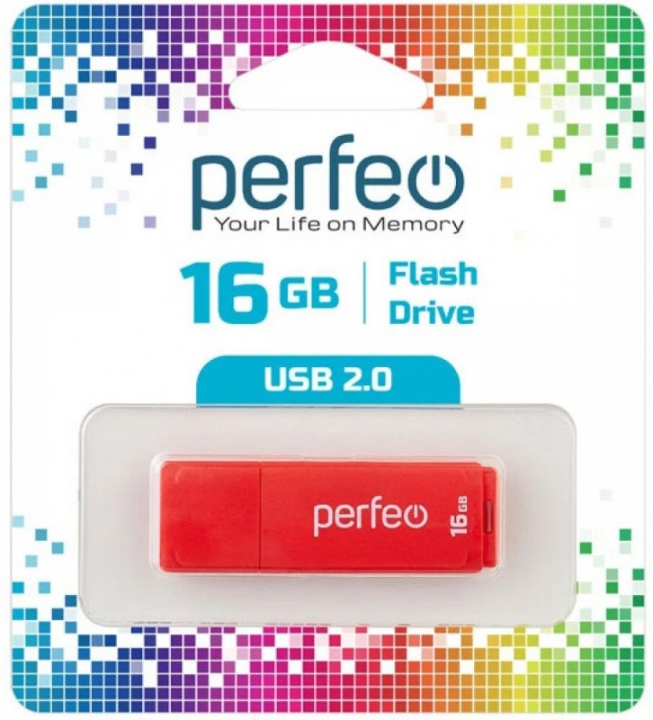 Карта памяти Perfeo USB 16GB (Е01)