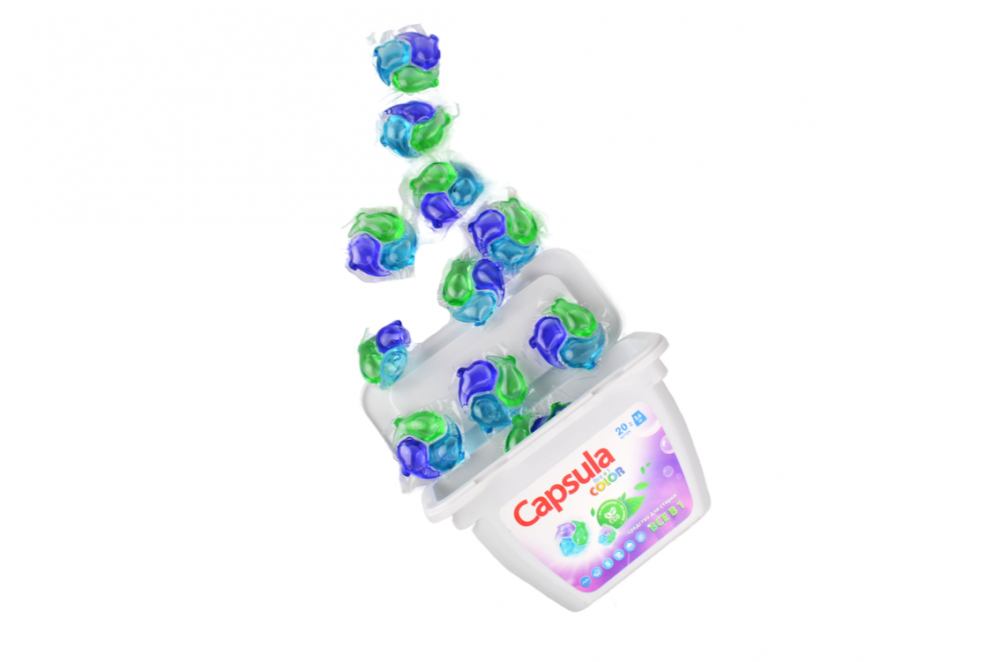Капсулы для стирки белья "capsula" color (контейнер)
